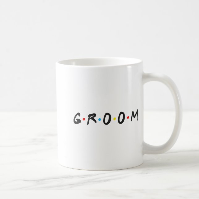 Brudgummen Män Sällskapsfest Bröllopsdag Brudgumme Kaffemugg (Höger)