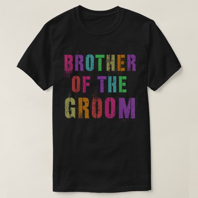 BRUDGUMMENS BRODER Bröllop Brud Familj Vän T Shirt (Design framsida)