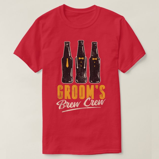 Brudgummens bryggarkompis Roligt brudgumsbröllop f T Shirt (Design framsida)