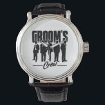 Brudgummens Crew Sängkantsfest Brudgumspresent Armbandsur<br><div class="desc">Låt dina brudgummer visa upp sin stil med denna unika Brudgummens Crew Present Klocka! Perfekt för sängkantsfester, bröllopsfester och mycket mer, denna skjorta kommer att säkerställa att dina brudgummer sticker ut i mängden. Du kan vara säker på att dina brudgummer kommer att ha all den självförtroende och swagger de behöver...</div>