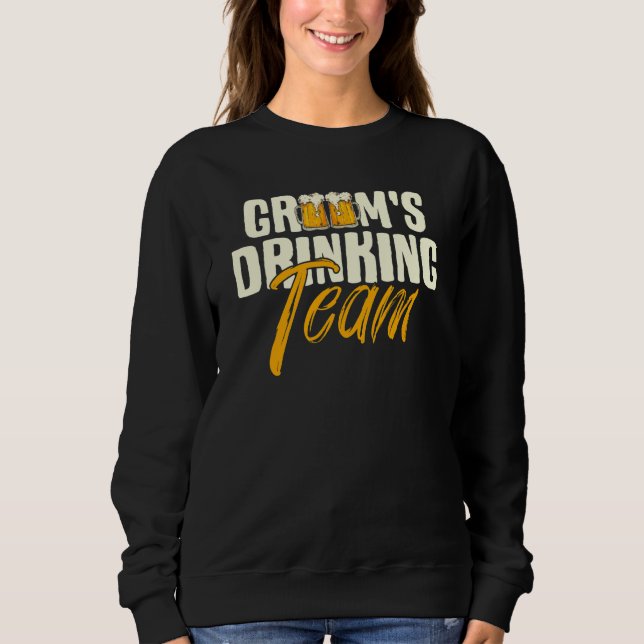 Brudgummens Drickande Lag Svinfest Bröllop  T Shirt (Framsida)