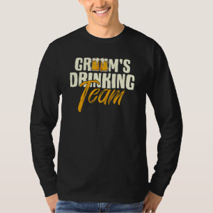 Brudgummens Drickande Lag Svinfest Bröllop T Shirt