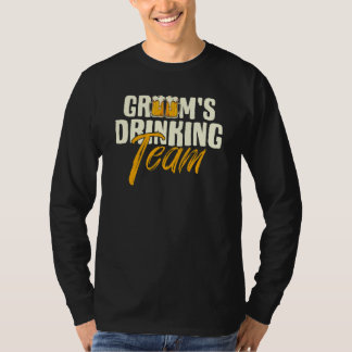 Brudgummens Drickande Lag Svinfest Bröllop T Shirt