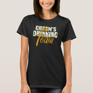 Brudgummens Drickande Lag Svinfest Bröllop T Shirt