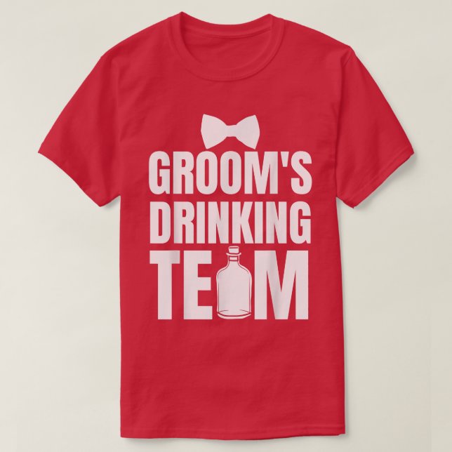Brudgummens drickande team bachelorfest sällskap b t shirt (Design framsida)