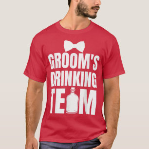 Brudgummens drickande team bachelorfest sällskap b t shirt