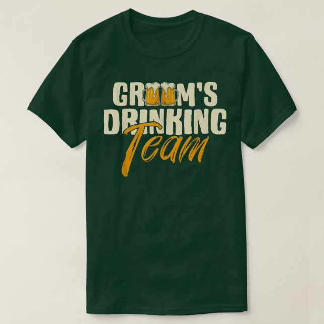 Brudgummens drinklag möhippa bröllop G T Shirt (Design framsida)