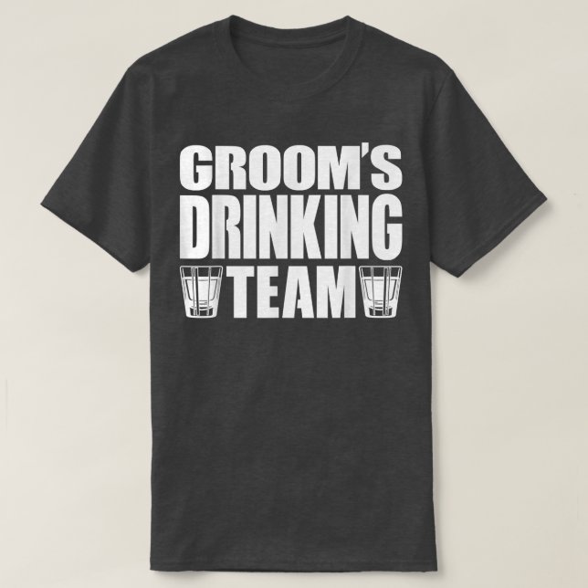 Brudgummens dryckeslag, möhippa, matchande män t shirt (Design framsida)