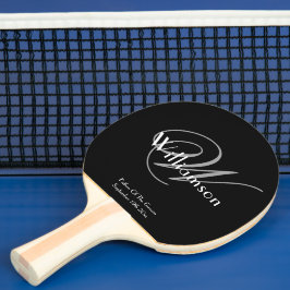 Brudgummens Fader Gåva Modernt Monogram Skript Nam Pingisracket