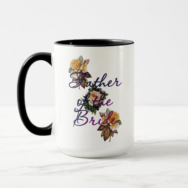 Brudgummens Far Blommig Mugg (Vänster)