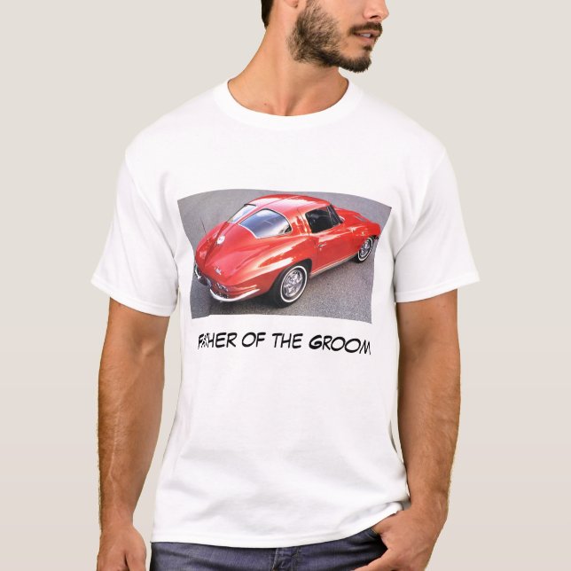Brudgummens far Corvette T Shirt (Framsida)