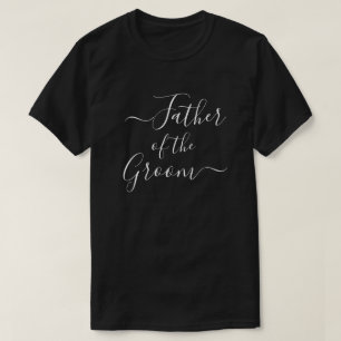 Brudgummens far modern manus bröllopsfest t shirt