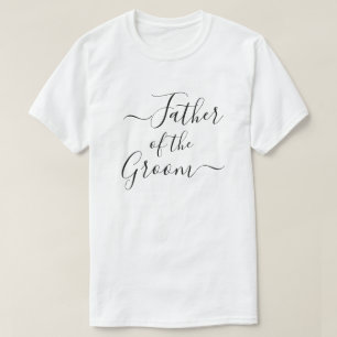 Brudgummens far modern script bröllopssällskap t shirt