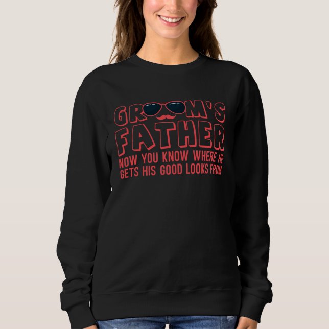 Brudgummens Fars Bröllops Sängkammargille T Shirt (Framsida)