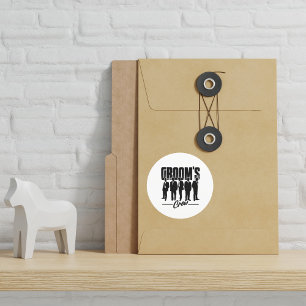 Brudgummens gäng Bröllopsfest Runt Klistermärke