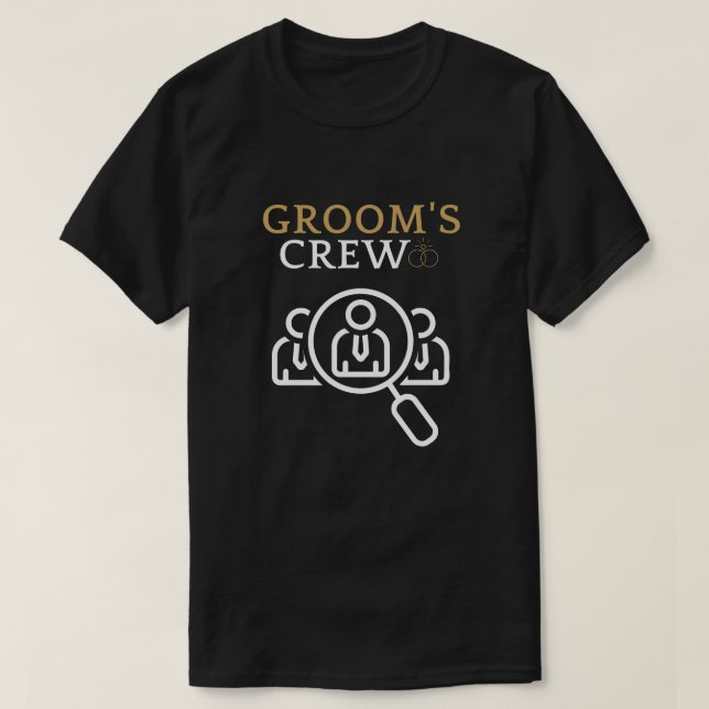 Brudgummens gäng Bröllopsfest T Shirt (Design framsida)