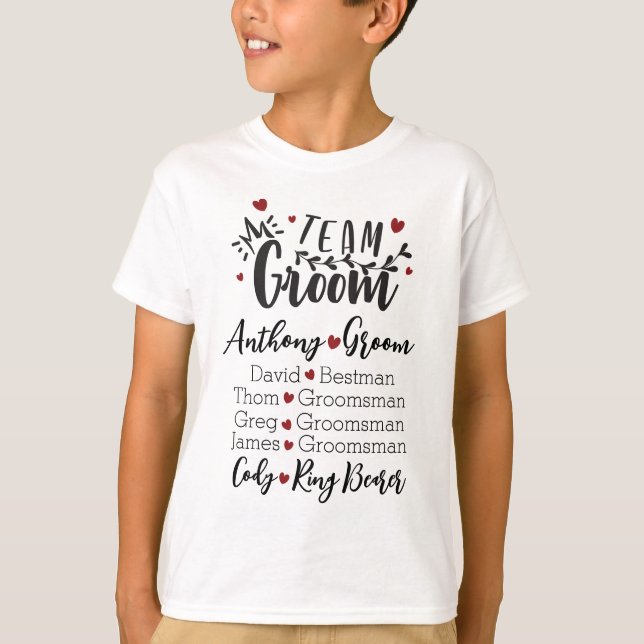 Brudgummens gäng i stil t shirt (Framsida)
