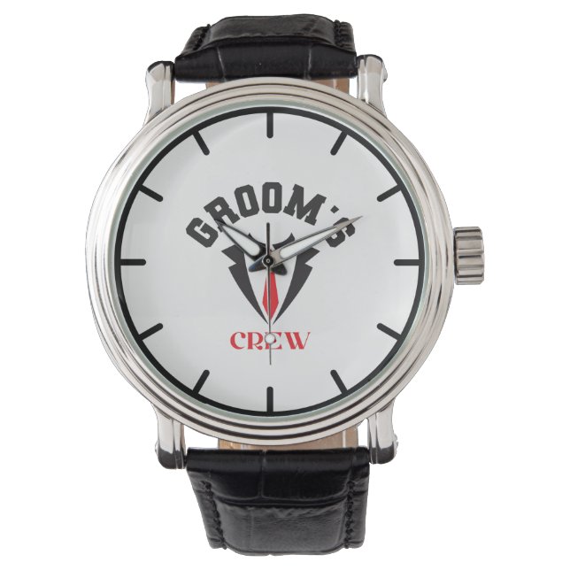 Brudgummens gäng - Modern bröllopsgåva för svensex Armbandsur (Framsida)