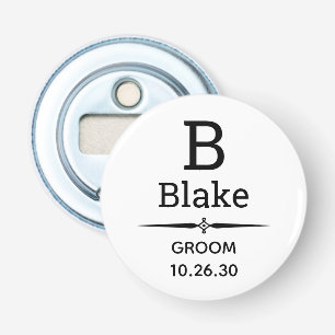 Brudgummens monogramflasköppnare flasköppnare