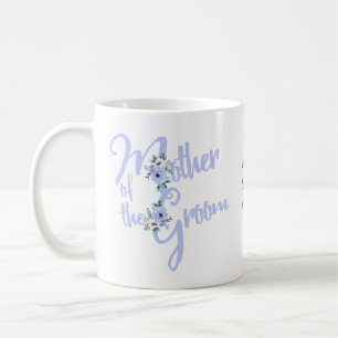 Brudgummens Mor Blommig Bokstav Bröllopsfest Kaffemugg