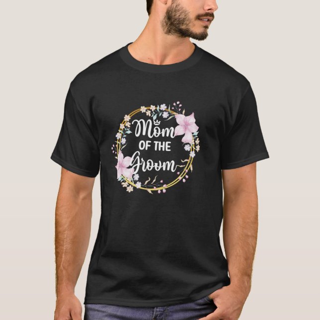 Brudgummens Mor Bröllop Brudgummens Mamma T Shirt (Framsida)