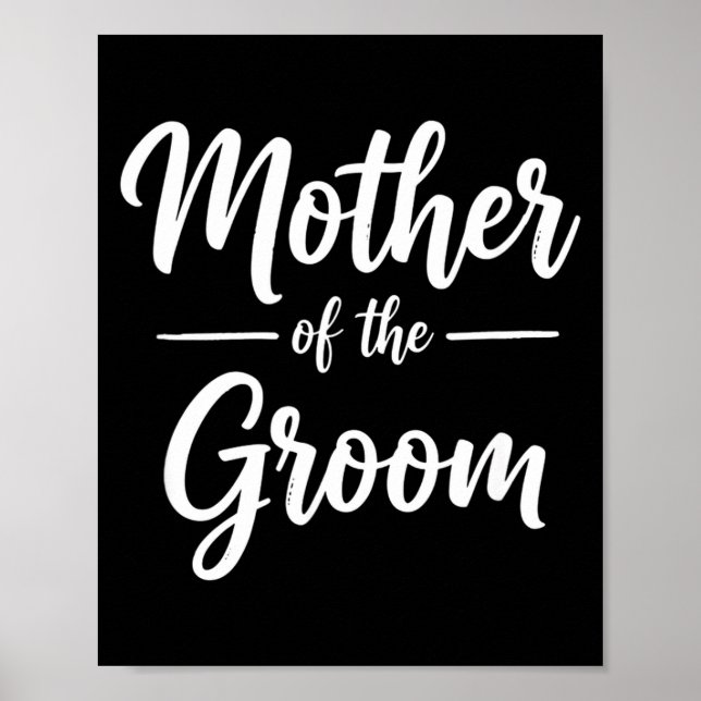 Brudgummens mor bröllop mamma rolig minnessgåva poster (Framsidan)