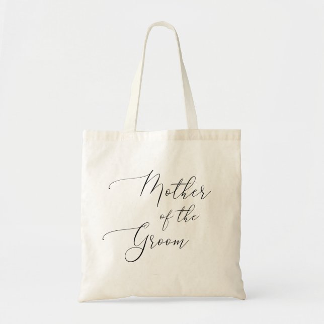 Brudgummens mor | Elegant minimalistisk bröllopsvä Tygkasse (Framsidan)