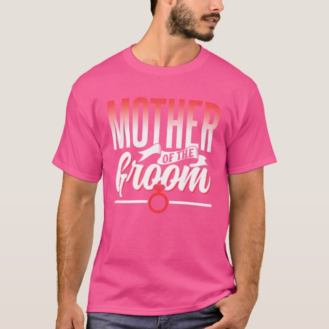 Brudgummens Mor Fest Bröllop Siltung Vän T Shirt (Framsida)