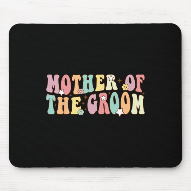 Brudgummens Mor Mamma Groovy Svärmorsfest Bröllop Musmatta (Framsidan)