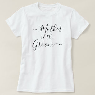 Brudgummens mor modern skrift t shirt