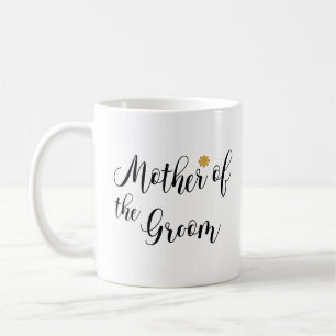 Brudgummens mor Svart text Kaffemugg