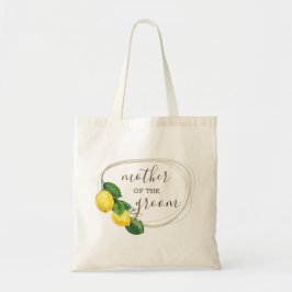 Brudgummens mor. Vattenfärg lemon vattenbröllop Tygkasse