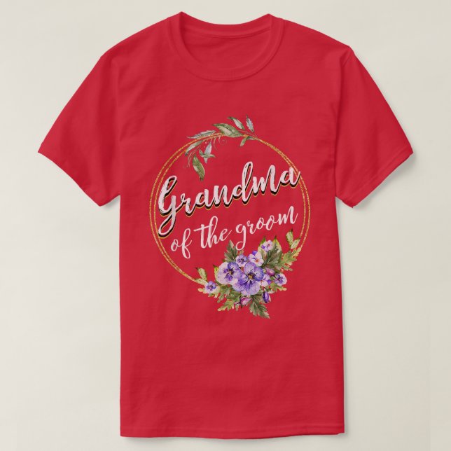 Brudgummens mormor bröllop möhippa farfar t shirt (Design framsida)