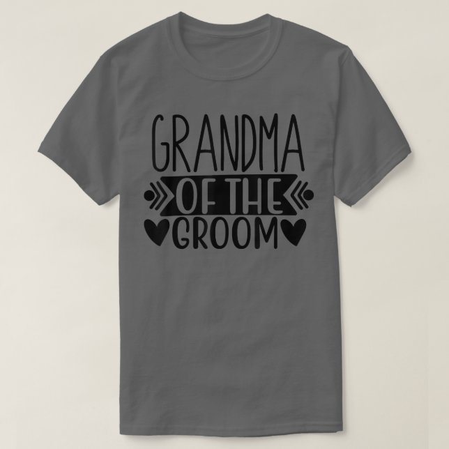 Brudgummens mormor bröllopsfest matchande  t shirt (Design framsida)