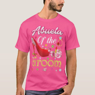 Brudgummens Mormor Glad Bröllopsblomma Rosa Skor T Shirt