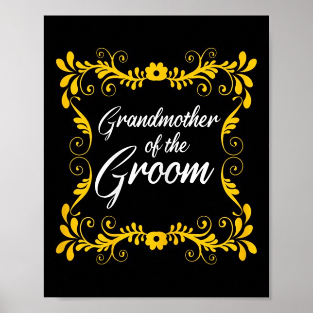 Brudgummens mormor Matchande Möhippa Par Poster (Framsidan)