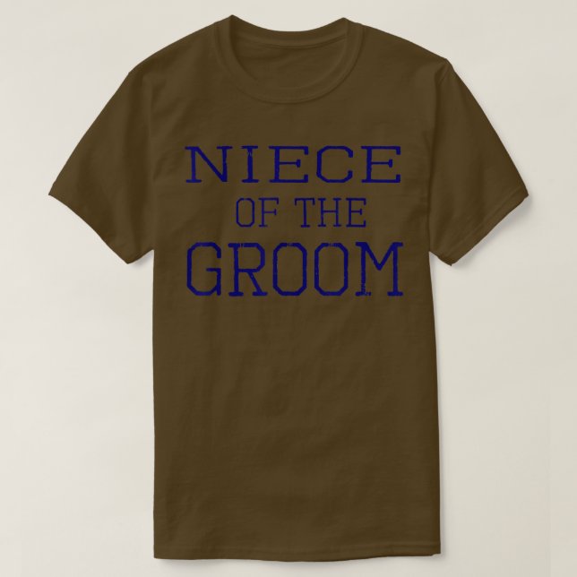Brudgummens NieceKoordinerande Bröllopsfest T-shir T Shirt (Design framsida)