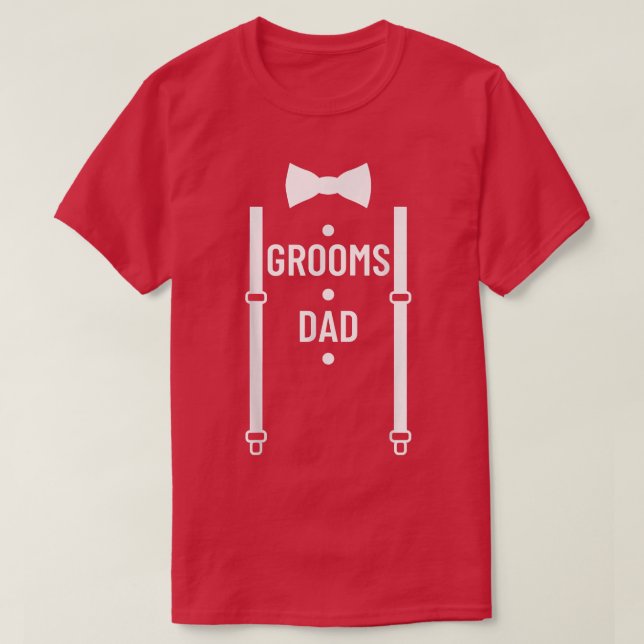 Brudgummens pappa bröllopsparty fader till brudgum t shirt (Design framsida)