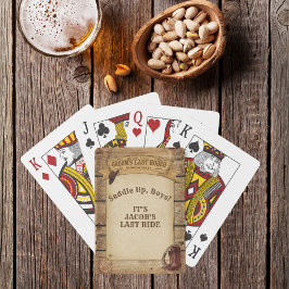 Brudgummens Sista Rodeo Cowboys Sätt Upp Pojkar Casinokort