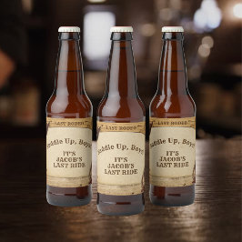 Brudgummens Sista Rodeo Sätt Upp Pojkar Spenarpart Ölflaska Etikett