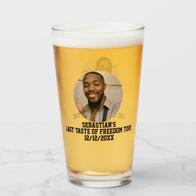 Brudgummens Sista Smak Av Frihet Tour Spenparty Glaskopp (Baksida fylld)