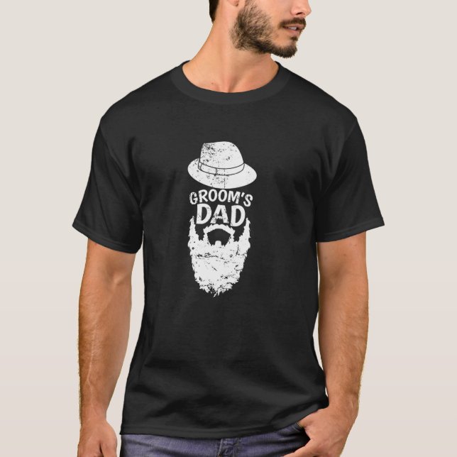 Brudgummens skäggiga pappa t shirt (Framsida)