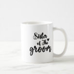 Brudgummens syster bröllop matchande brudparti  kaffemugg<br><div class="desc">Brudgummens syster bröllop matchande brudparti för familjen</div>