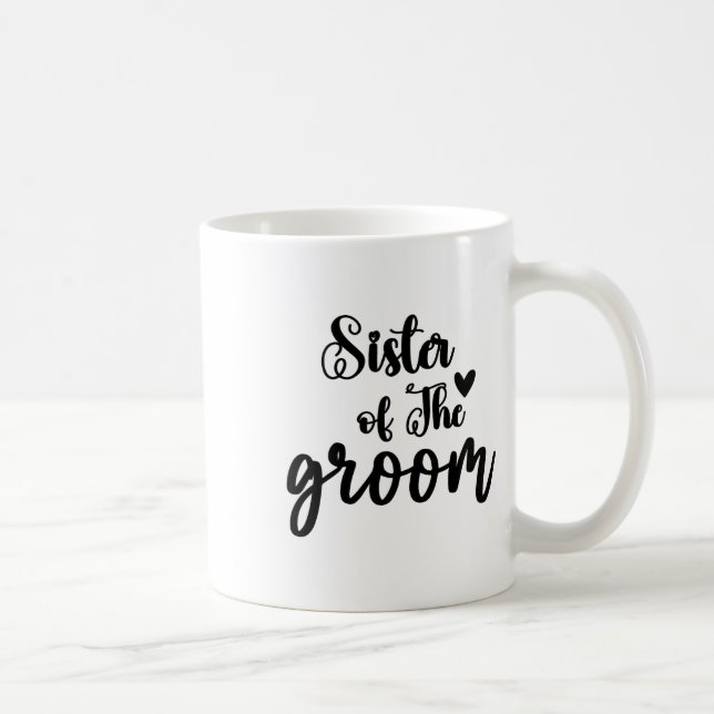 Brudgummens syster bröllop matchande brudparti  kaffemugg (Höger)