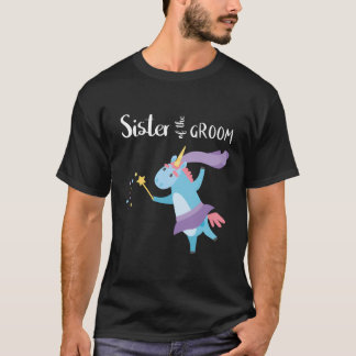 Brudgummens syster Enhörning Systerbröllop Bröllop T Shirt