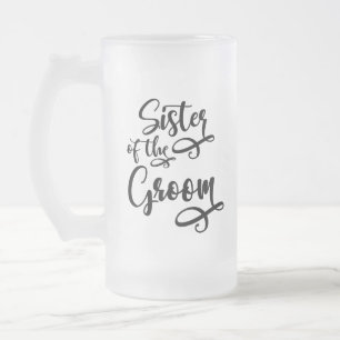 Brudgummens syster frostat ölglas