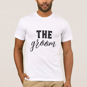 Brudgummens teamtröja - Svart Script T Shirt