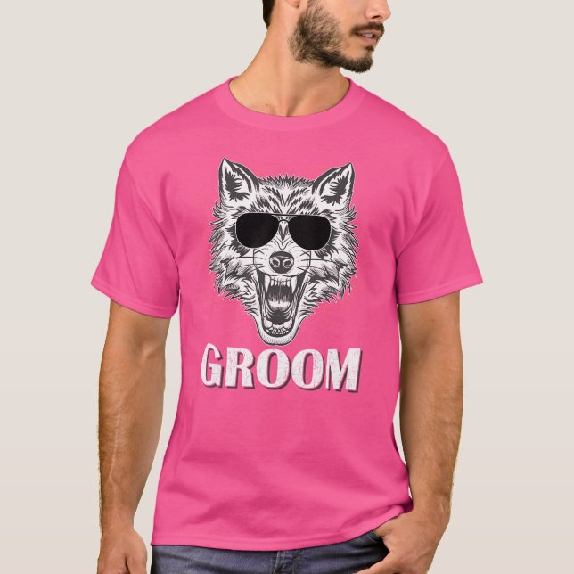Brudgummens Varg Avskedsfest T Shirt (Framsida)