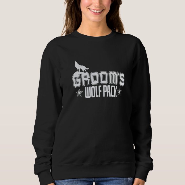Brudgummens Wolfpack Män Möhippa T Shirt (Framsida)
