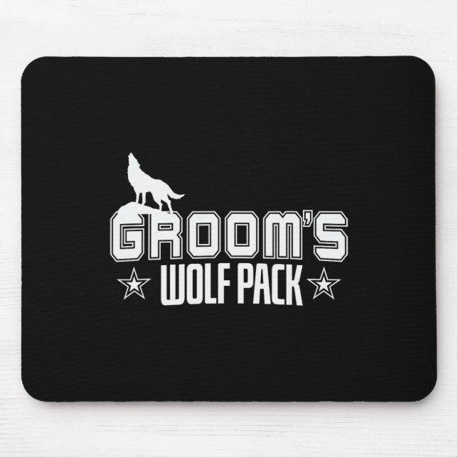 Brudgummens Wolfpack Män Sängvättningsfest  Musmatta (Framsidan)